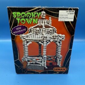 Skeleton Gazebo 2017 Spooky Town Collection Lemax Retired With Calacas Musicians